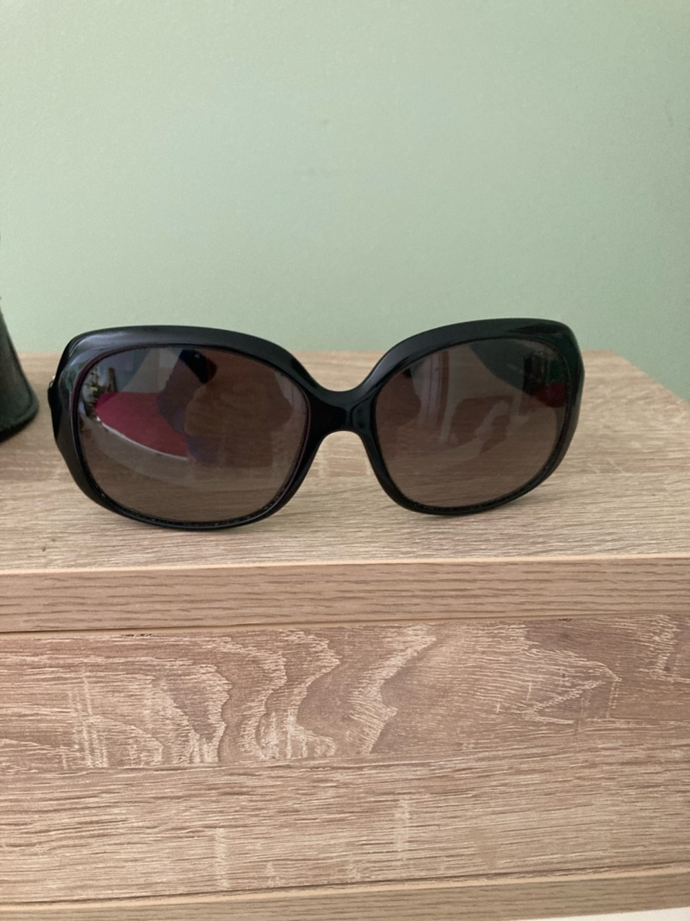 Fendi Women's Oversized Black Frame Sunglasses with Brown Tint